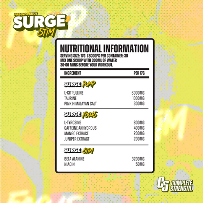 SURGE PREWORKOUT LEMON